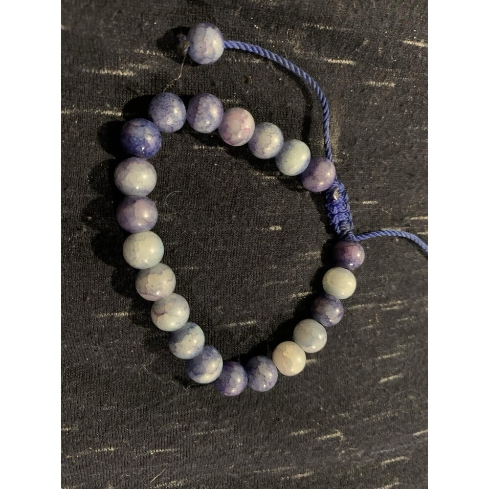 Fire And Ice Blue Crackled Quartz Bracelet